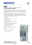 cover page of the Washtech AL8 High Performance Pass Through Dishwasher specification sheet pdf