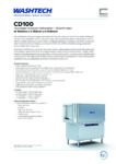 cover page of the Washtech CD100 2 Stage Conveyor Dishwasher specification sheet pdf