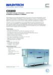 cover page of the Washtech CD200 4 Stage Rack Conveyor Dishwasher specification sheet pdf