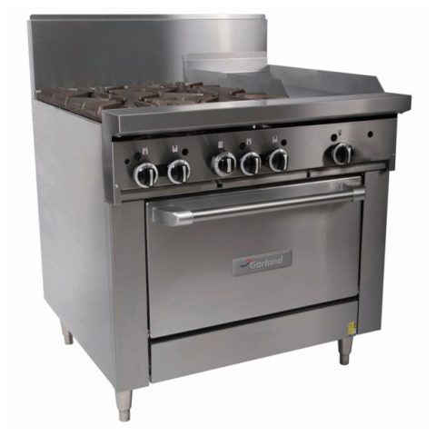 Garland GF36-4G12R-NG 4 Burner Combination Range with Standard Oven