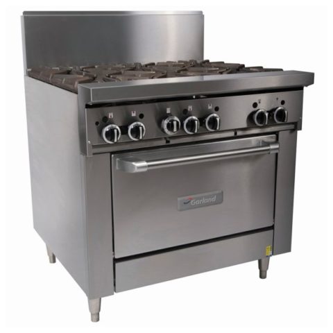 Garland GF36-6R-NG 6 Burner Range with Standard Oven