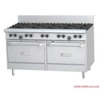 Garland GF60-4G36RR 6 Bunners Combination Range with 2 Standard Ovens