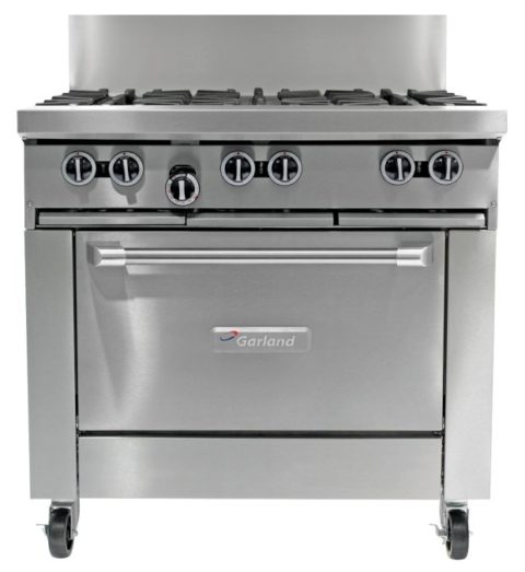 Garland GFE36-6C-NG 6 Burner Range with Convection Oven