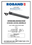 cover page of the Roband HUE825 Infra-Red Heating Assembly specification sheet pdf