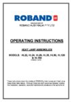 cover page of the Roband HL22C Individual Heat Lamp specification sheet pdf