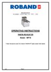 cover page of the Roband MP18 Pasta Master specification sheet pdf