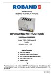 cover page of the Roband TC55 Vertical Toaster specification sheet pdf