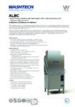 cover page of the Washtech AL8C – High Efficiency Passthrough Warewasher specification sheet pdf