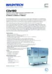 cover page of the Washtech CDe180 – Premium (Three Stage) Conveyor Dishwasher specification sheet pdf