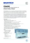 cover page of the Washtech CDe240 – Premium (Four Stage) Conveyor Dishwasher specification sheet pdf