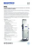 cover page of the Washtech M1C – Professional Passthrough Dishwasher with Heat Condensing Unit specification sheet pdf