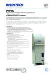 cover page of the Washtech PW1C – High Efficiency Potwasher with Heat Condensing Unit specification sheet pdf