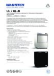 cover page of the Washtech UL – Premium Fully Insulated Undercounter Glasswasher / Dishwasher specification sheet pdf