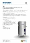 cover page of the Washtech XL – Economy Heavy Duty Passthrough Dishwasher specification sheet pdf