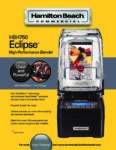 cover page of the Hamilton Beach BBE0750 Eclipse Blender Brochure