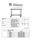 cover page of the Simply Stainless Mobile Workbench (Series 600) specification sheet pdf