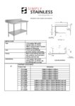 cover page of the Simply Stainless Dishwasher Outlet Bench Brochure