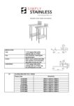 cover page of the Simply Stainless Blue Seal Infill Bench specification sheet pdf