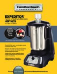 cover page of the Hamilton Beach Blender – Expeditor (Culinary Blender) Brochure