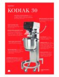 cover page of the Bear KODIAK30 30 Litre Planetary Mixer specification sheet pdf