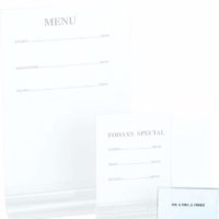 Chef Inox Pvc Buffet Card Holder ? 90X60Mm