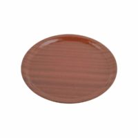 Chef Inox Mahogany Round Wood Tray ? 330Mm