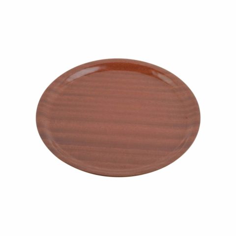 Chef Inox Mahogany Round Wood Tray ? 330Mm