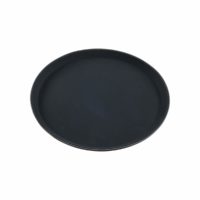 Chef Inox Round Black Tray ? Plastic Non Slip ? 280Mm