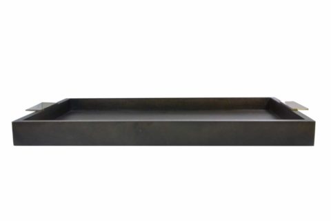 Chef Inox Room Service Tray Dark Mangowood/Alum Hdl 620X400X50Mm