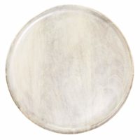 Chef Inox Round Mangowood Serving Board 300X15Mm Whitewash