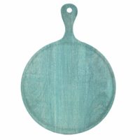 Chef Inox Mangowood Serving Board Round W/Hdl 300X400X15Mm Aqua