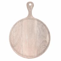 Chef Inox Mangowood Serving Board Round W/Hdl 300X400X15Mm Coral