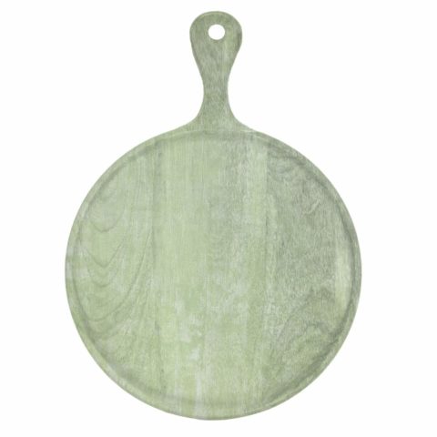 Chef Inox Mangowood Serving Board Round W/Hdl 300X400X15Mm Green