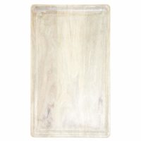 Chef Inox Mangowood Serving Board Rectangular 400X200X15Mm White