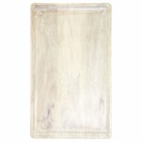 Chef Inox Mangowood Serving Board Rectangular 430X250X15Mm White