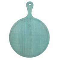 Chef Inox Mangowood Serving Board Round W/Hdl 570X780X35Mm Aqua