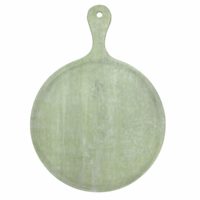 Chef Inox Mangowood Serving Board Round W/Hdl 570X780X35Mm Green