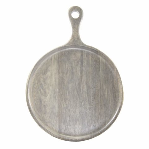 Chef Inox Mangowood Serving Board Round W/Hdl 300X400X15Mm Grey