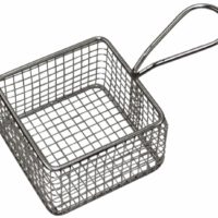 Chef Inox Square Serving Basket With Handle 95X95Mm