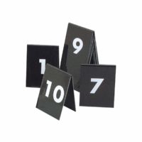 tablekraft Table Numbers 1-10 (White Text On Black) ? 75X55Mm