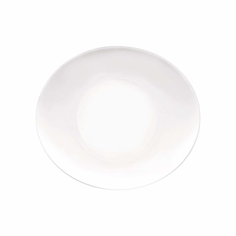 Bormioli Rocco Prometeo-Oval Platter 270X240Mm Coupe White