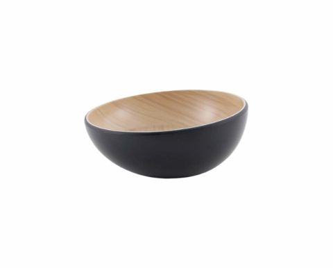 Zicco Echo Melamine Round Bowl Black/Birch ? 215?86.5mm