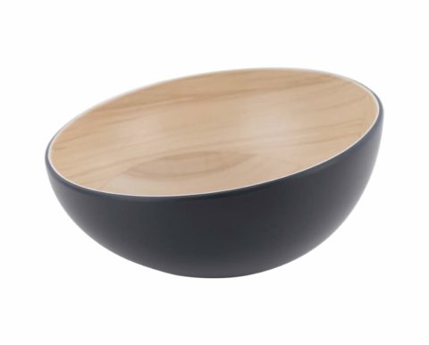 Zicco Echo Melamine Round Bowl Black/Birch ? 285x138mm