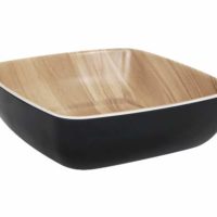 Zicco Echo Square Bowl ? Black/Birch ? 165x165x55mm