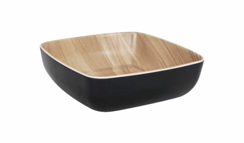 Zicco Echo Square Bowl ? Black/Birch ? 165x165x55mm