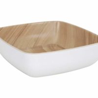 Zicco Echo Square Bowl ? White/Birch ? 165x165x55mm