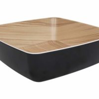 Zicco Echo Square Bowl ? Black/Birch ? 250x250x75mm