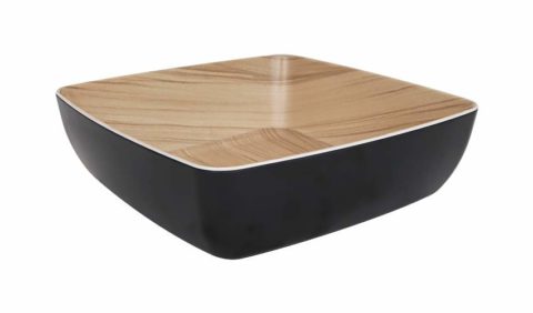 Zicco Echo Square Bowl ? Black/Birch ? 250x250x75mm