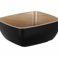 Zicco Echo Rectangular Bowl ? Black/Birch ? 176x162x75mm