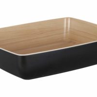 Zicco Echo Rectangular Bowl ? Black/Birch ? 325x265x75mm